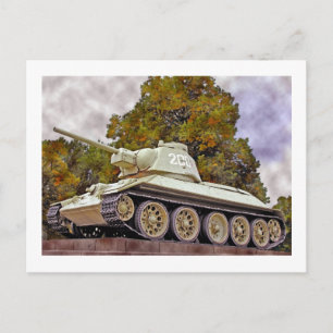 Cartão Postal T-34 Tanque Russo, Memorial da Guerra Soviética, B