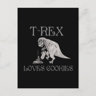 Cartão Postal T-Rex ama biscoitos
