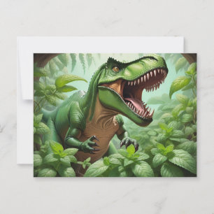 Cartão Postal T-Rex com menta