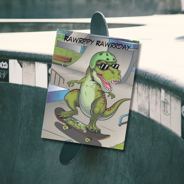Cartão Postal T-Rex no skatepark (Criador carregado)
