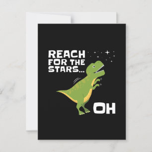 Cartão Postal T-Rex Reach for the Stars Engraçado Short Arms