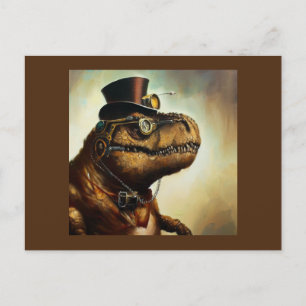 Cartão Postal T Rex Steampunk