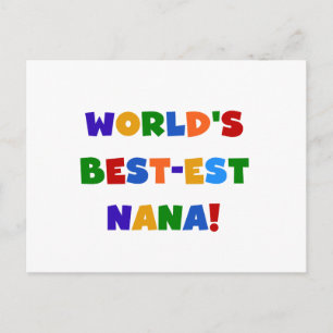 Cartão Postal T-shirt brilhantes das cores do Melhor-est Nana do