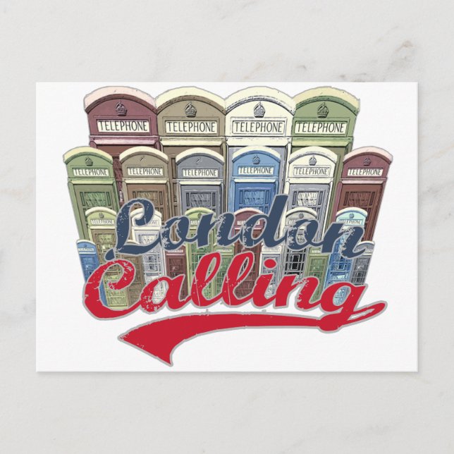 Cartão Postal t-shirt de Londres (Frente)