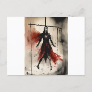Cartão Postal T-Shirt de Metal Mortal do Circo Demônico