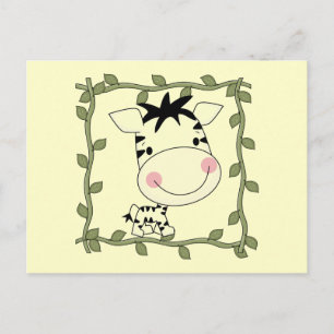 Cartão Postal T-shirt e presentes da zebra do bebê