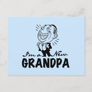 Cartão Postal T-shirt e presentes novos de sorriso do vovô