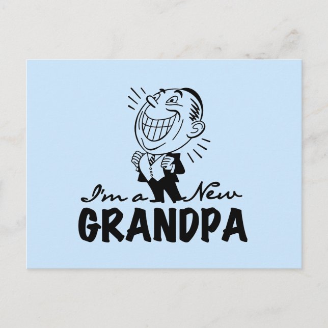 Cartão Postal T-shirt e presentes novos de sorriso do vovô (Frente)