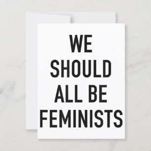 Cartão Postal T-Shirt Feminista - Todos Deveríamos Ser Feminista