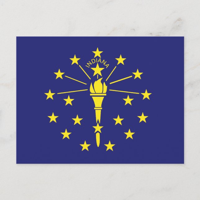 Cartão Postal T-shirt INDIANA STATE FLAG (Frente)
