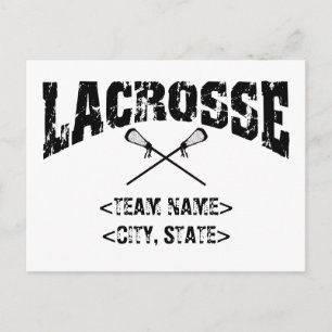 Cartão Postal T-Shirts de Lacrosse, Estado da Cidade Personaliza
