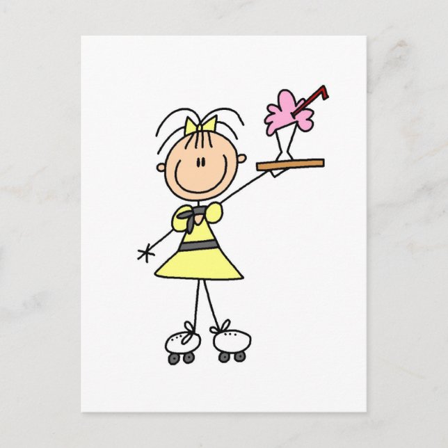 Cartão Postal T-shirts e Garçonetes de entrada de 50 (Frente)