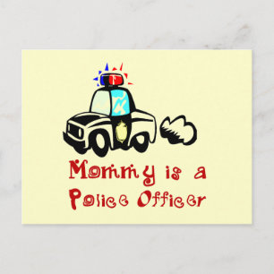 Cartão Postal T-shirts e presentes da polícia mamãe