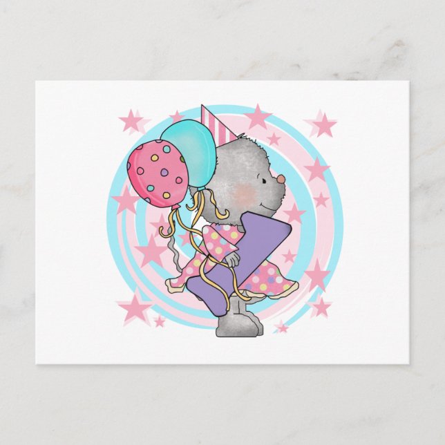 Cartão Postal T-shirts e presentes primeiros aniversarios do rat (Frente)