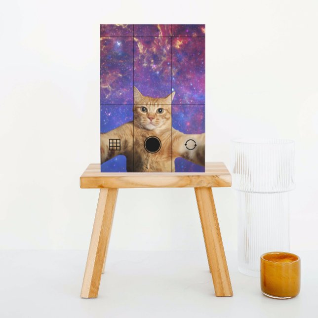 Cartão Postal Tabby Vermelho Fazendo uma Selfie no Espaço (Criador carregado)