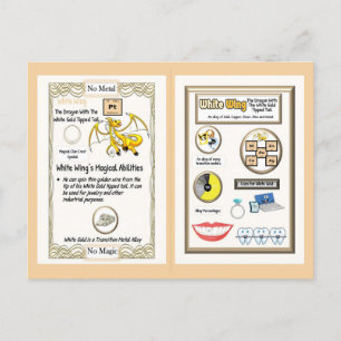 Cartão Postal Tabela Periódica Dragão - Ouro Branco