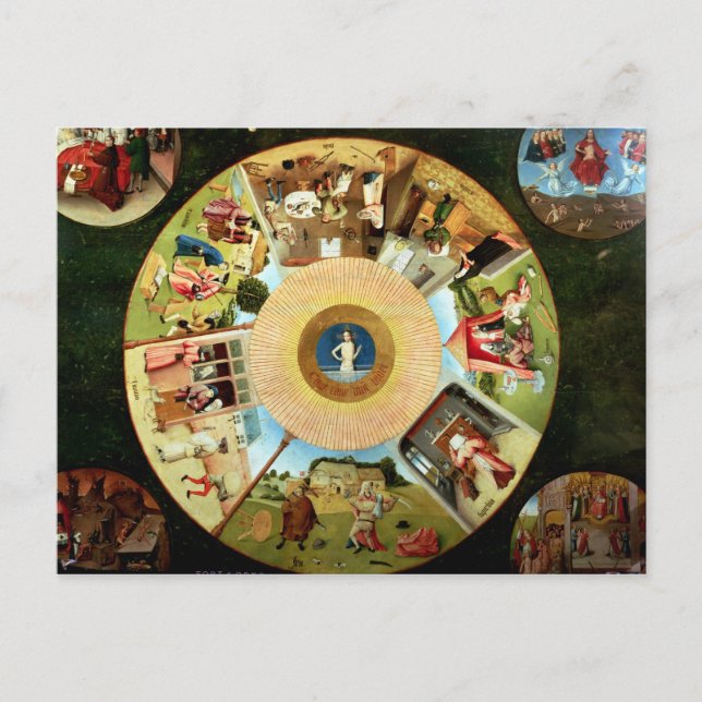 Cartão Postal Tabletop dos Sete Pecados Mortais (Frente)