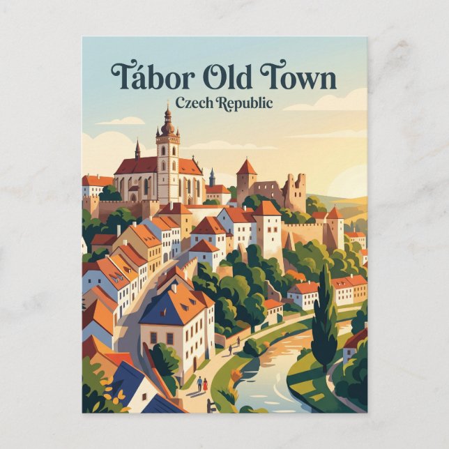 Cartão Postal Tábor República Tcheca (Frente)