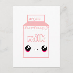 Cartão Postal Tabu Japan Milk Line- Strawberry