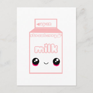 Cartão Postal Tabu Japan Milk Line- Strawberry