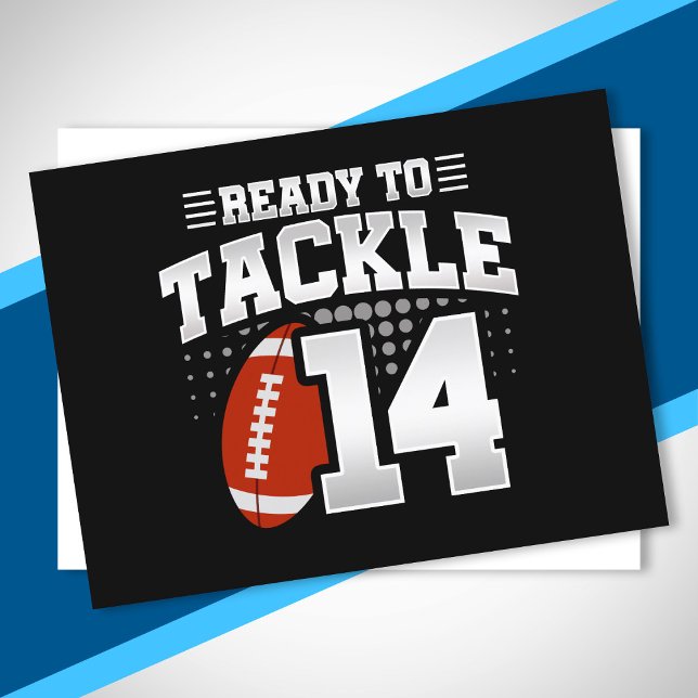 Cartão Postal Tackle 14º Aniversário 14 Anos Aniversário de Casa (Criador carregado)