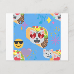 Cartão Postal taco cat emoji