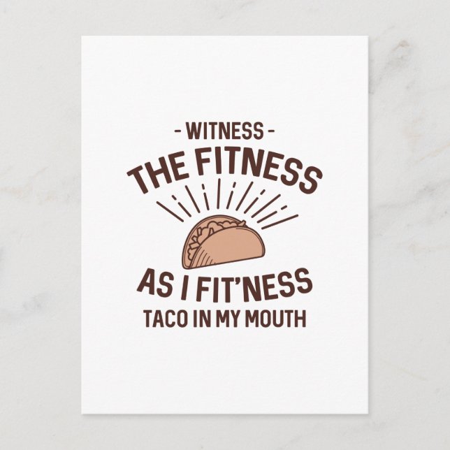 Cartão Postal Taco Fitness (Frente)