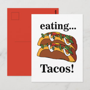 Cartão Postal Taco Tacos Comida Engraçado 