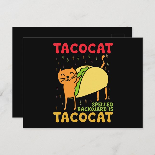 Cartão Postal Tacocat Ortografado Para Trás Tacos Cinco De Mayo (Frente/Verso)