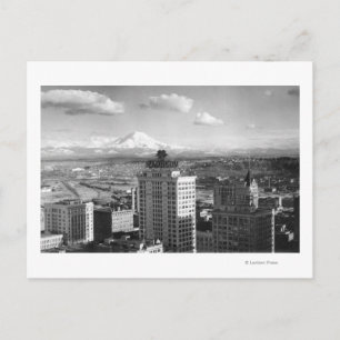 Cartão Postal Tacoma, WA View do Rainier de Artes Médicas