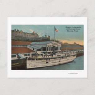 Cartão Postal Tacoma, WA - Vista de Municipal