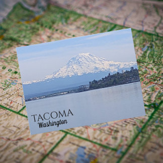 Cartão Postal Tacoma, Washington e Monte Rainier Viagem