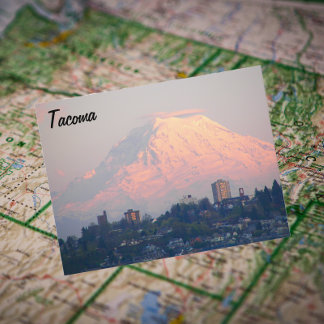 Cartão Postal Tacoma, Washington e Monte Rainier Viagem