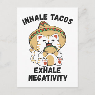 Cartão Postal Tacos inalados exalam negatividade