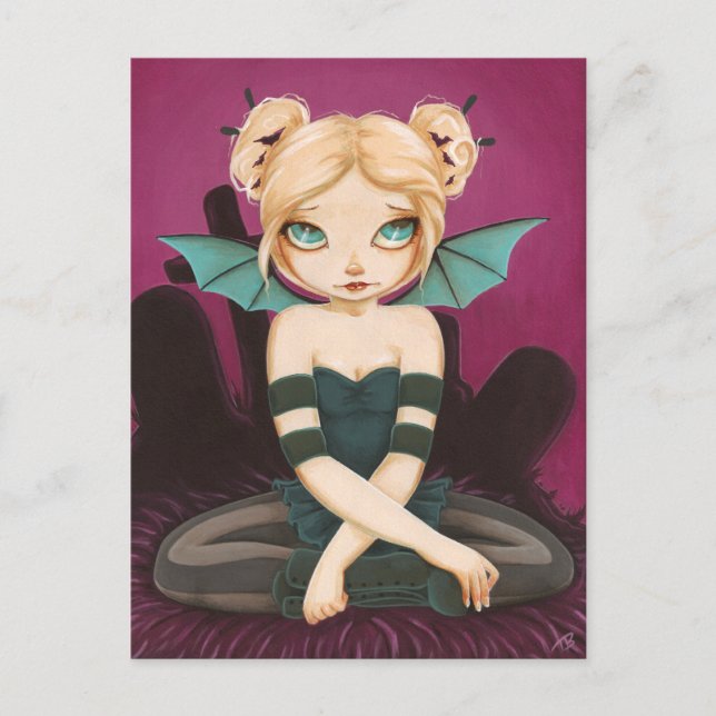 Cartão Postal Tad Batty - cartão-postal da fada do morcego (Frente)
