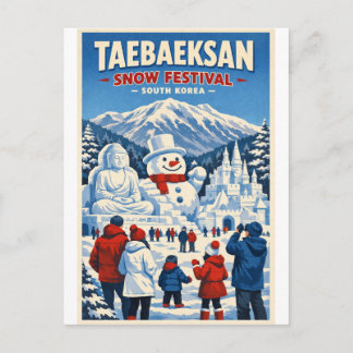 Cartão Postal Taebaeksan Snow Festival in South Korea korea