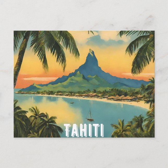 Cartão Postal Tahiti (Frente)