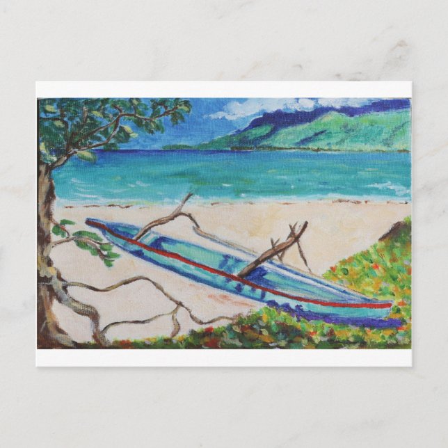 Cartão Postal Tahiti Outriggger (Frente)