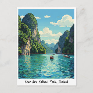 Cartão Postal Tailândia Viagem ao Parque Nacional Khao Sok