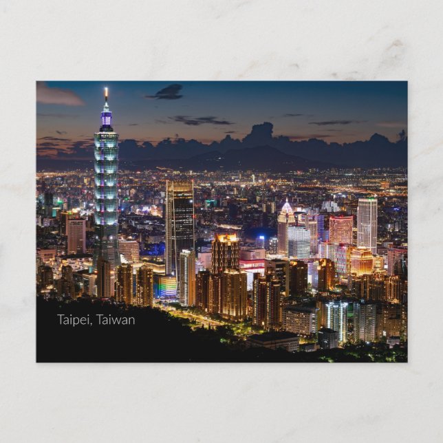 Cartão Postal Taipé, Taiwan (Frente)