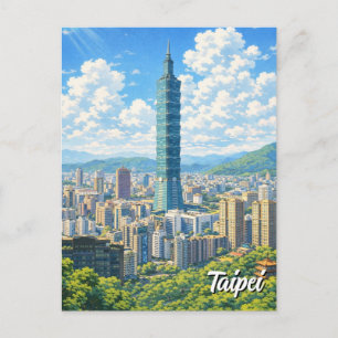 Cartão Postal Taipei 101 Taiwan