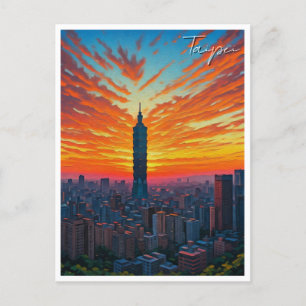 Cartão Postal Taipei 101 Taiwan Sunset