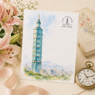 Cartão Postal Taipei China Marco Iconico Famoso   Viagem