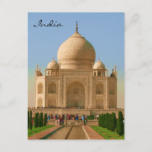 Cartão Postal taj brilhante índia