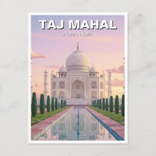 Cartão Postal Taj Mahal Agra India Viagem Souvenir