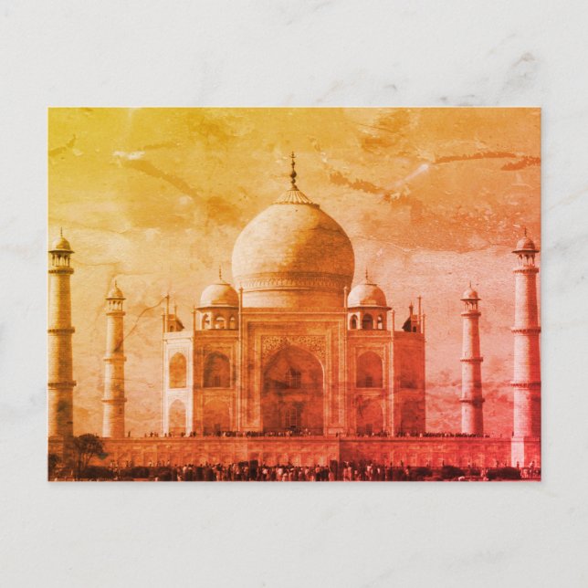 Cartão Postal taj mahal antigo (Frente)