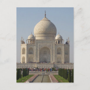 Cartão Postal taj mahal branco frontal