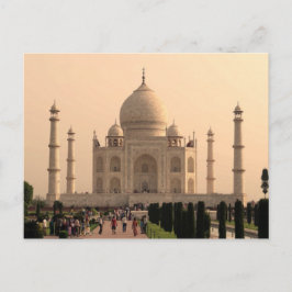 Cartão Postal Taj Mahal com pessoas