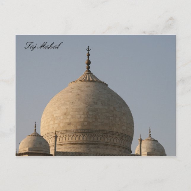 Cartão Postal taj mahal domes (Frente)