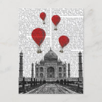 Taj Mahal e Red Hot Air Balloons
